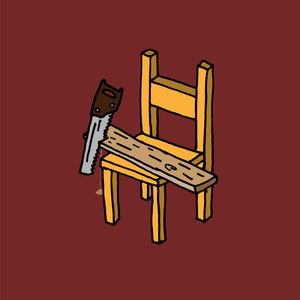 Wood saw chair