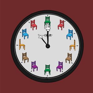 Chair clock - 11:00 PM