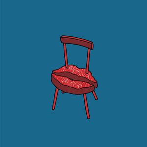 Red kiss chair