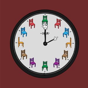 Chair clock - 02:00 PM