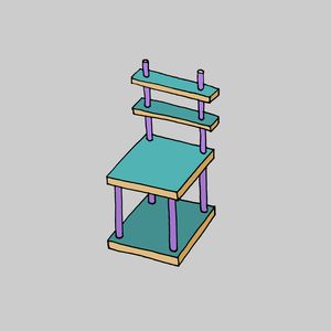 Useful shelves chair