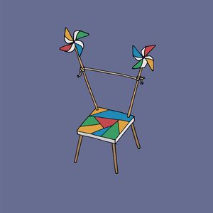 Color paper windmill chair