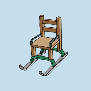 Snow sled chair