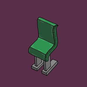 Green square chair