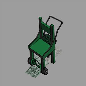 Push mower chair