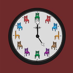 Chair clock - 05:00 PM