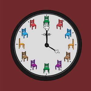 Chair clock - 03:00 PM