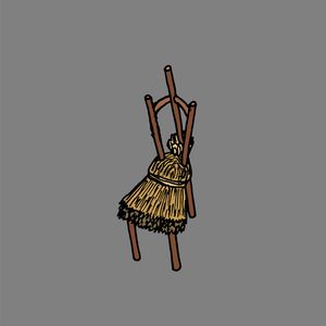 Straw broom chair