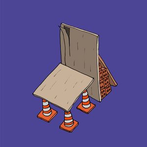 Improvised construction chair