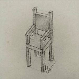 Graffiti sketch chair