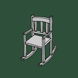 White rocking chair