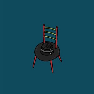 Black fedora hat chair