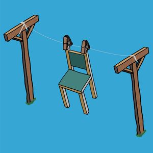 Drying clothesline chair